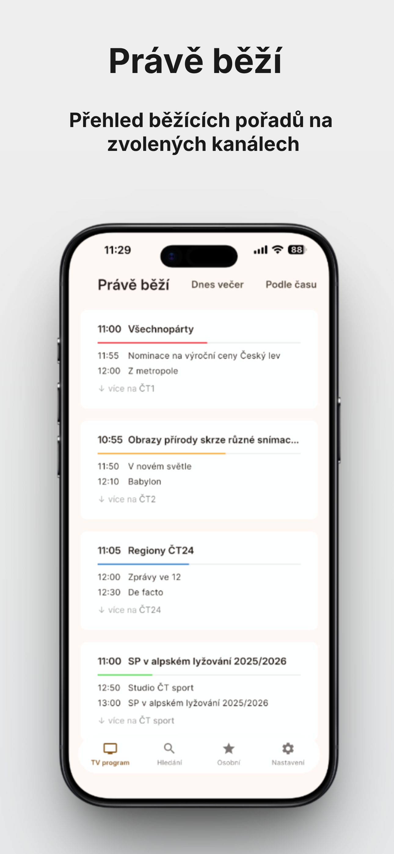 Mobilní aplikace Vtelevizici (TV program)