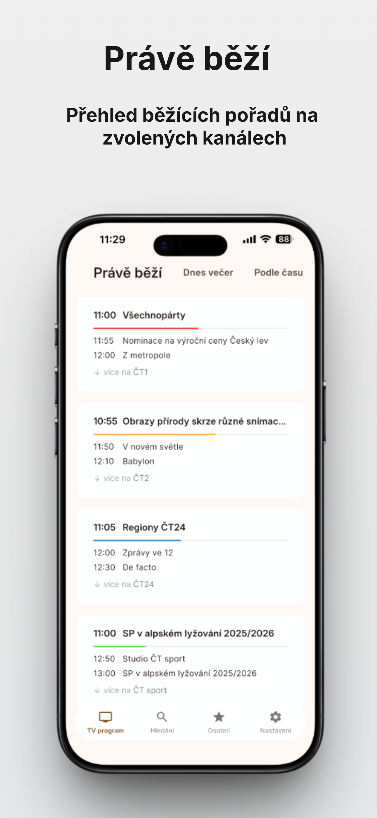 Mobilní aplikace Vtelevizici (TV program)