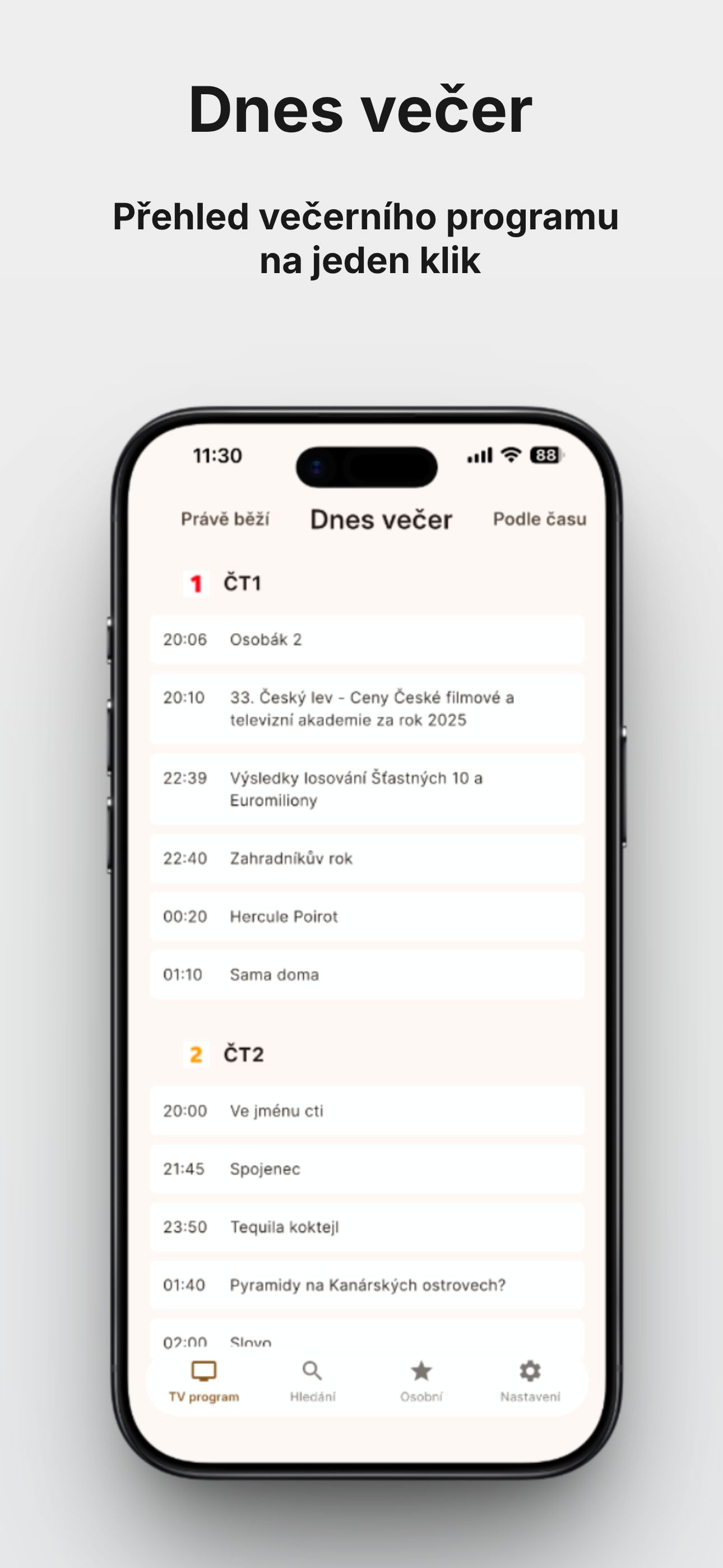 Mobilní aplikace Vtelevizici (TV program)