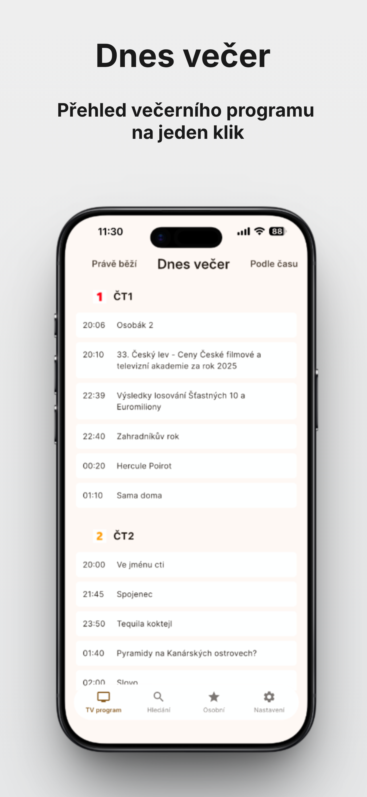 Mobilní aplikace Vtelevizici (TV program)