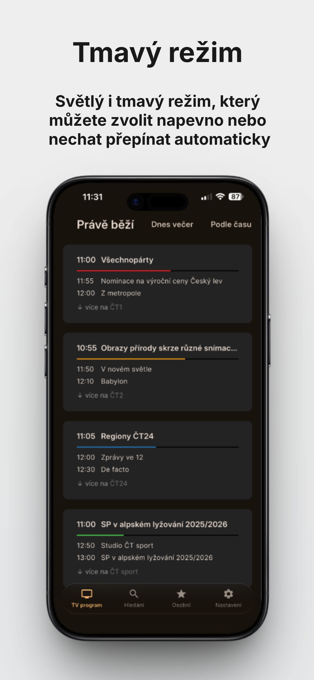 Mobilní aplikace Vtelevizici (TV program)