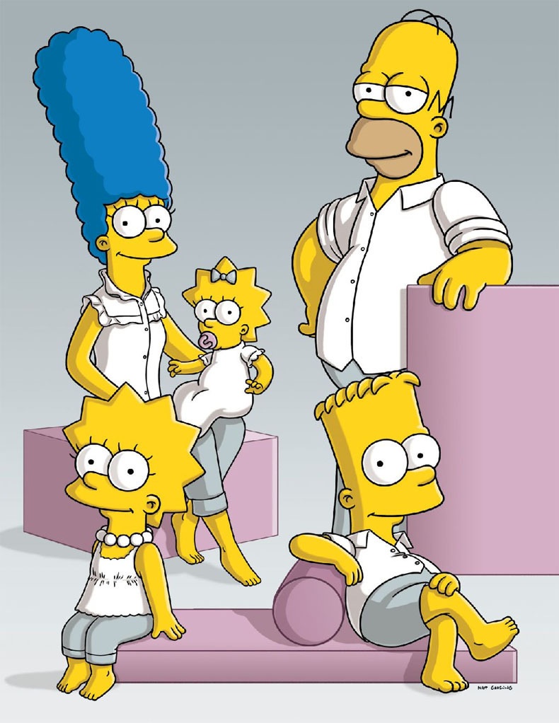 Obrázek Homera, Marge, Lisy, Barta i Maggie